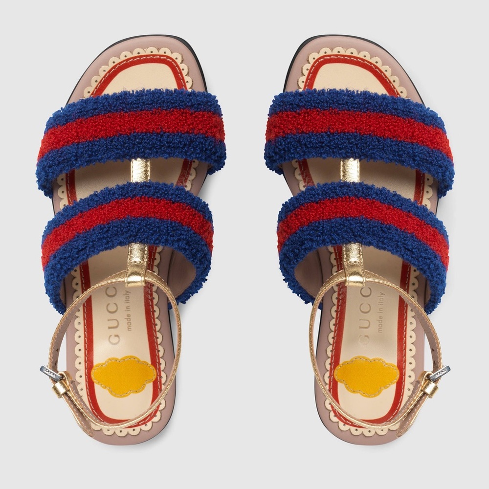 Gucci Kids Terry Cloth Sandals